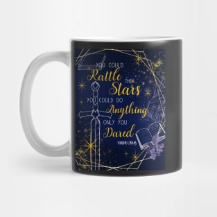 You could rattle the stars in navy and gold Mug